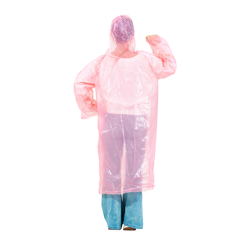 Impermeable desechable con parte delantera abierta