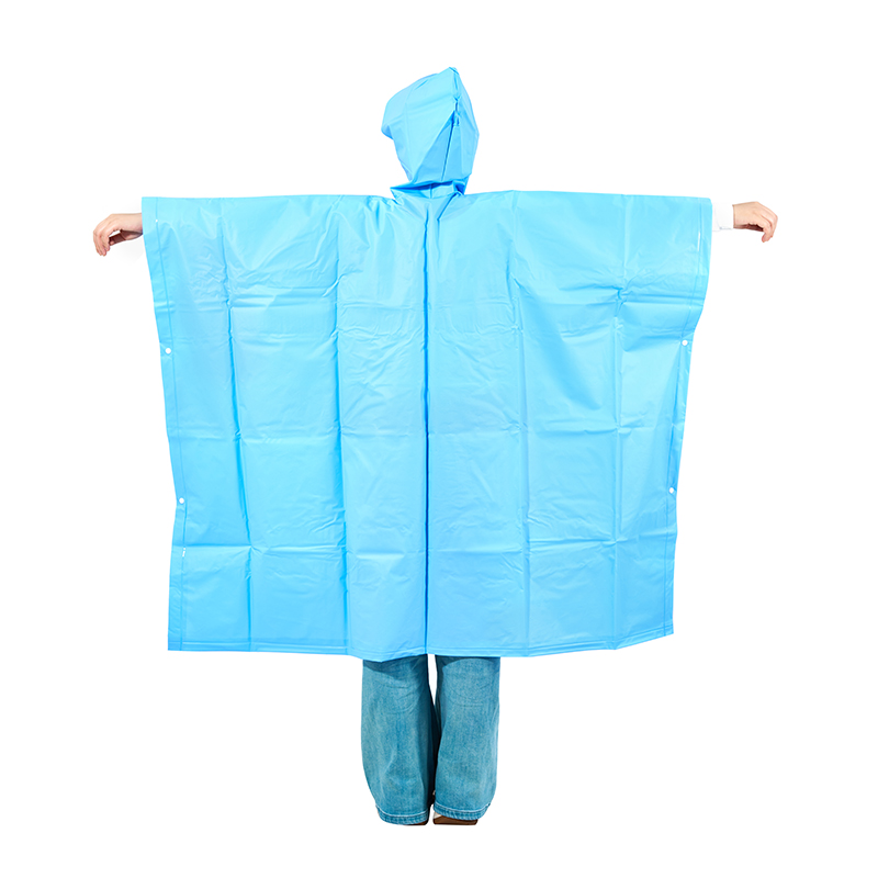 Poncho de lluvia espesa para exteriores con capucha