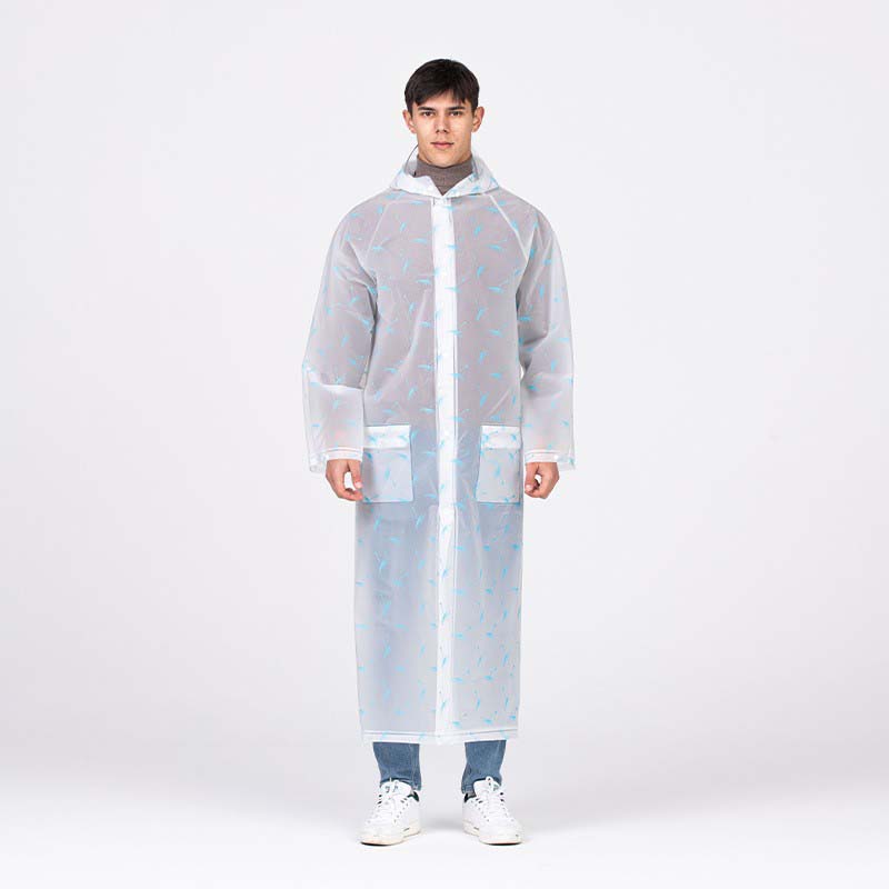 Impermeable con estampado de diente de león grueso