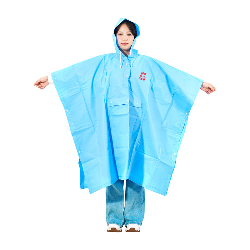Poncho de lluvia espesa para exteriores con capucha
