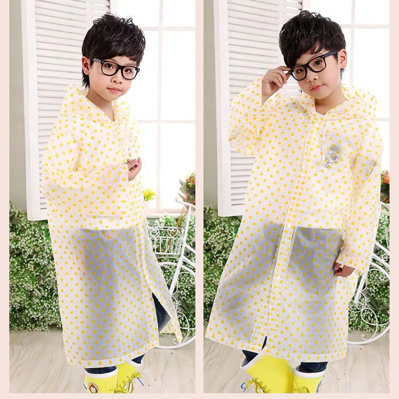 Chubasquero con estampado de lunares para niños