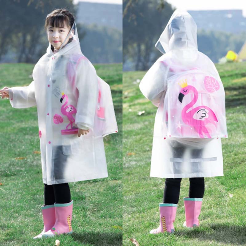 Mochila reflectante para niños con impermeable