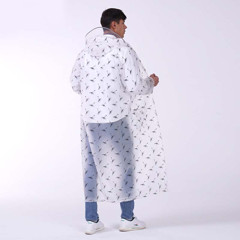 Impermeable con estampado de diente de león grueso