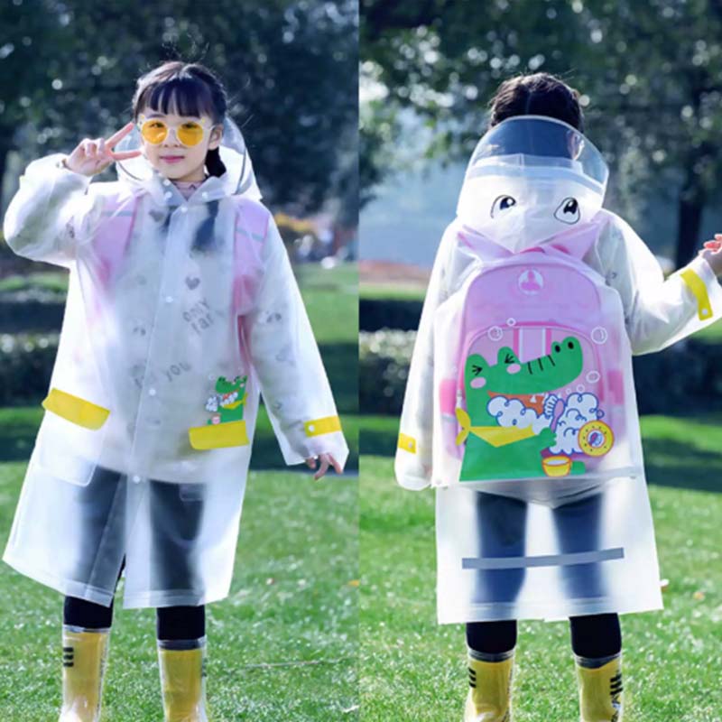 Mochila reflectante para niños con impermeable